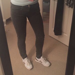 Zara Olive Green Skinny Jeans