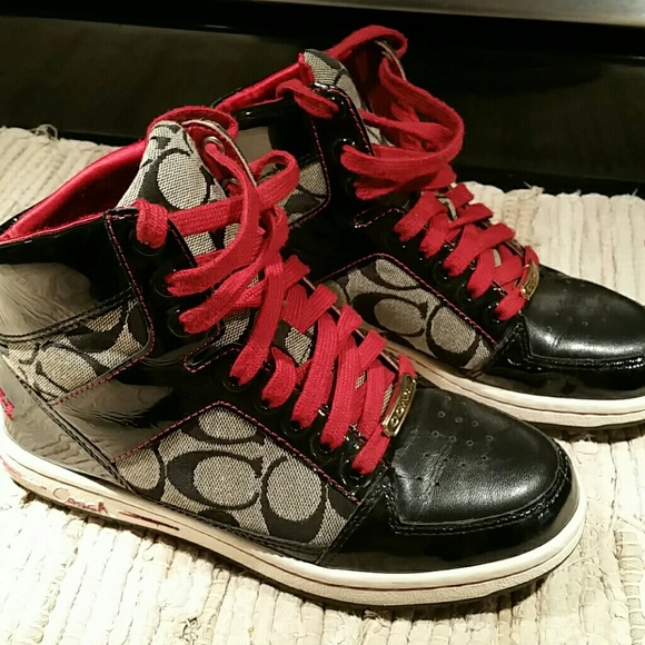 Coach Sneakers black and grey signature