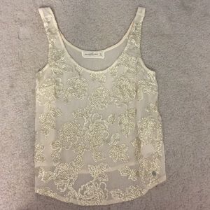 Abercrombie & Fitch Gold Sequin Tank Top