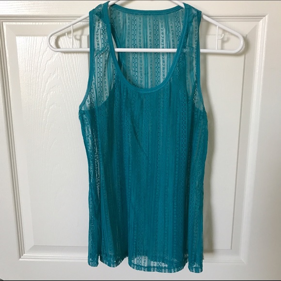 Teal cover-up tank