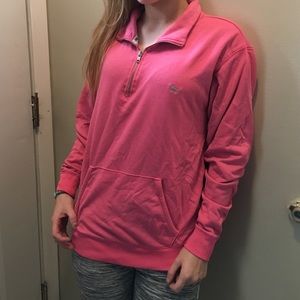 pink quarter zip sweatshirt from pink