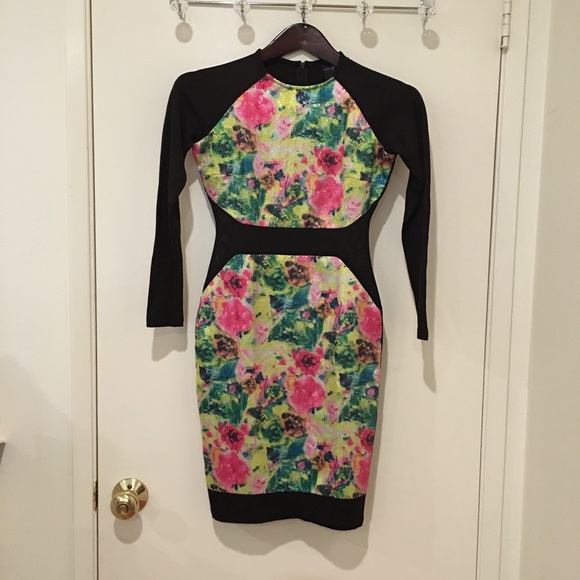 Floral sequin dress