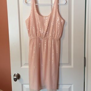 Blush sequin dress