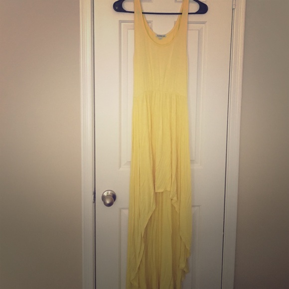 Yellow high-low dress
