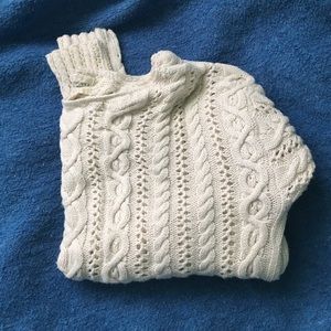 Ralph Lauren Creme Cable knit cropped sweater XS