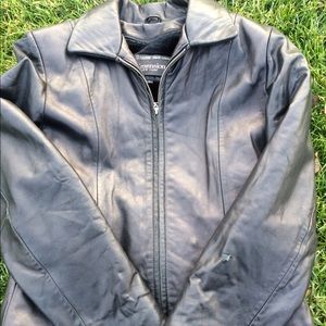 Black leather jacket