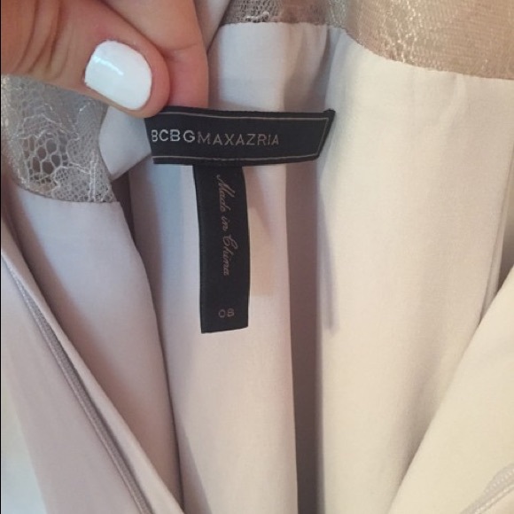 BCBG cloud grey maud boatneck dress - Picture 2 of 3