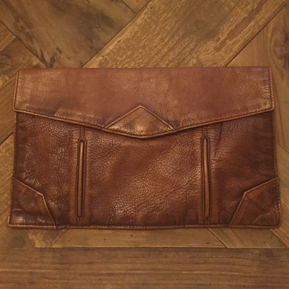 Vintage leather clutch
