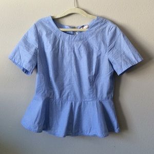Gap chambray peplum blouse
