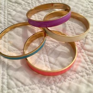 J.Crew Enamel Bangle Bracelets - set of 4