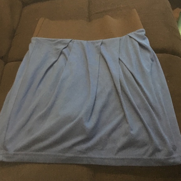 Blue and black mini skirt