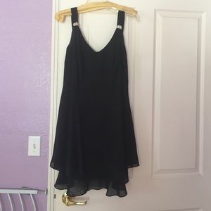 Short black flirty dress
