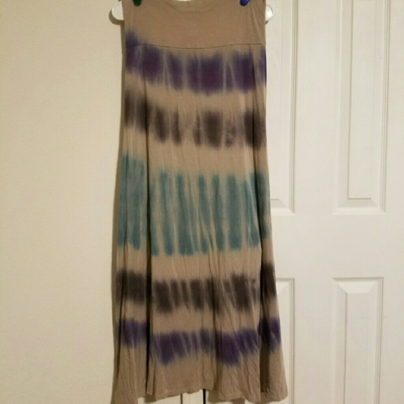 Dip Dye Maxi Skirt | L