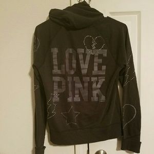 VS PINK full zip heartbreaker hoodie | M