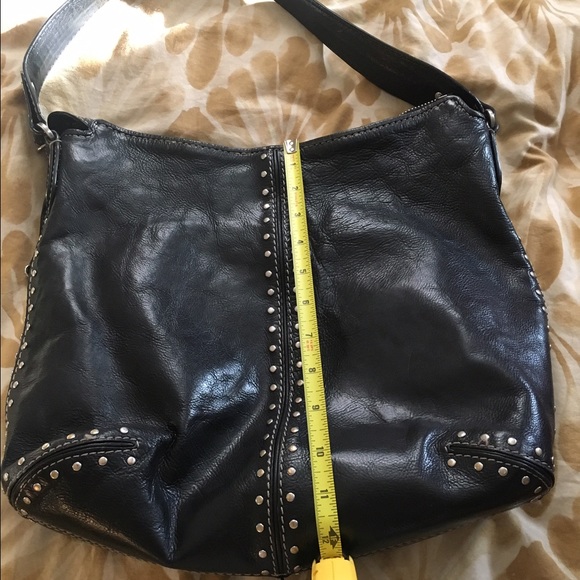 Authentic MK black hobo with studs - Picture 2 of 3