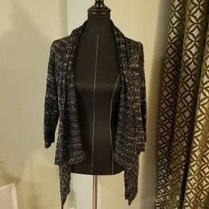 Alberto Makali Black and Silver Waterfall Sweater