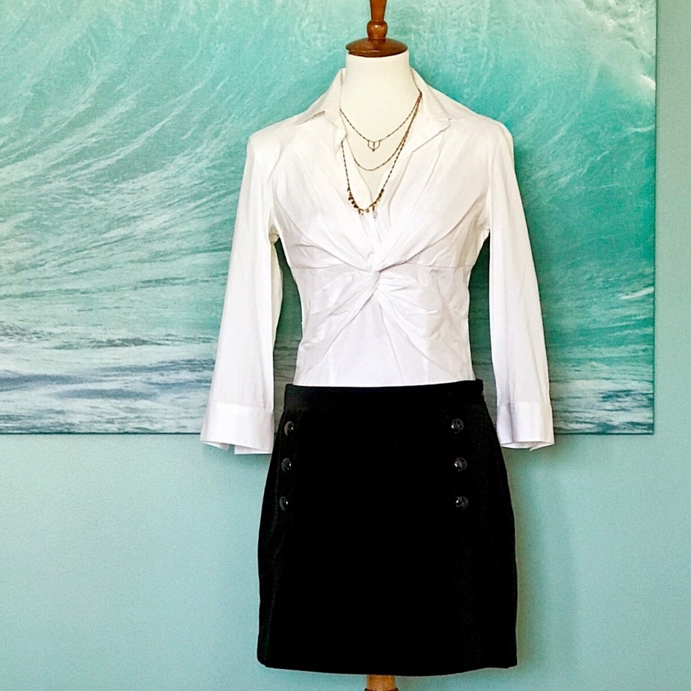 Banana Republic Velvet Mini & Blouse