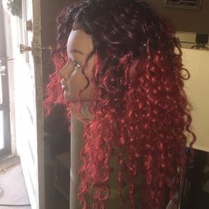 Rihanna red\blk lacefront hotttt item!!