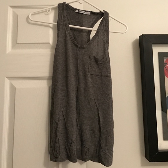 T Alexander Wang gray racerback tank
