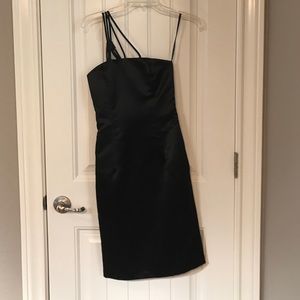One shoulder little black dress