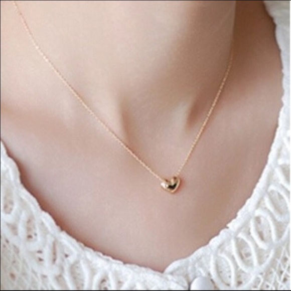 Gold plated heart necklace - Picture 1 of 1