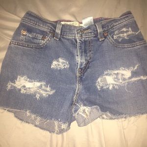 Levi's Denim Distressed Shorts