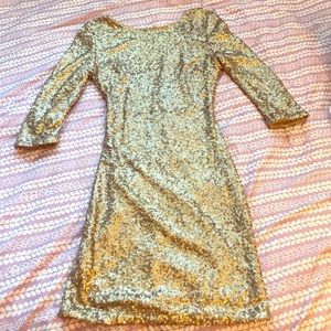Tobi gold sequin dress