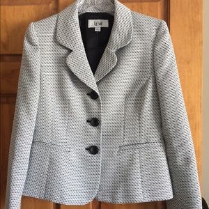 Black and white suit coat