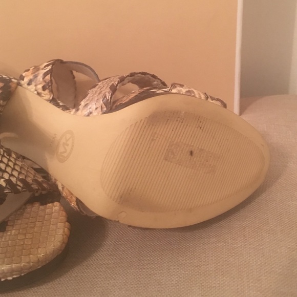 Michael Kors snake skin sandals. - Picture 4 of 4