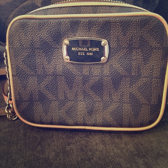 Michael Kors MK Logo Jet Set Small Crossbody  Bag