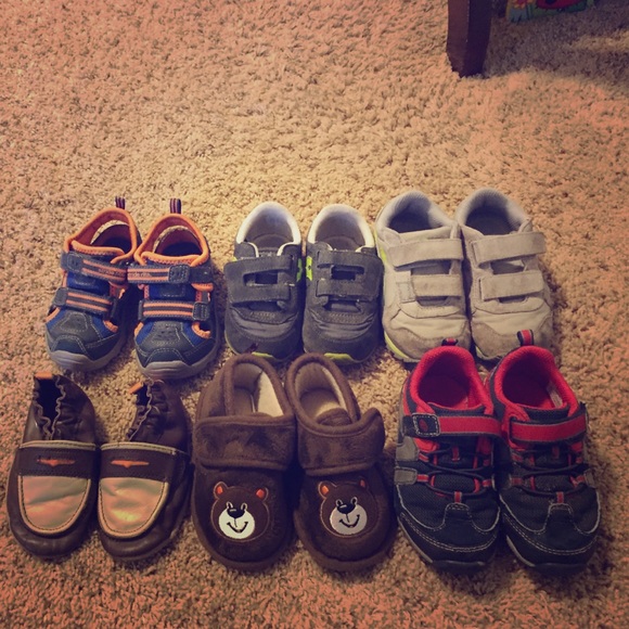 Toddler boy shoe lot. Size 12/18 mos, 5,6,7.