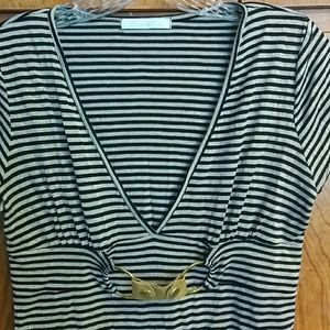 Charlotte Russe Metallic Gold Shirt