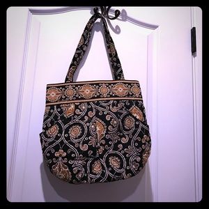 Vera Bradley black and brown paisley purse