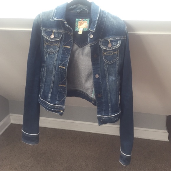 Abercrombie and Fitch distressed denim jacket