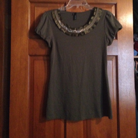 Olive green top