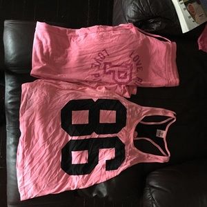 VS sweatpants and tank top