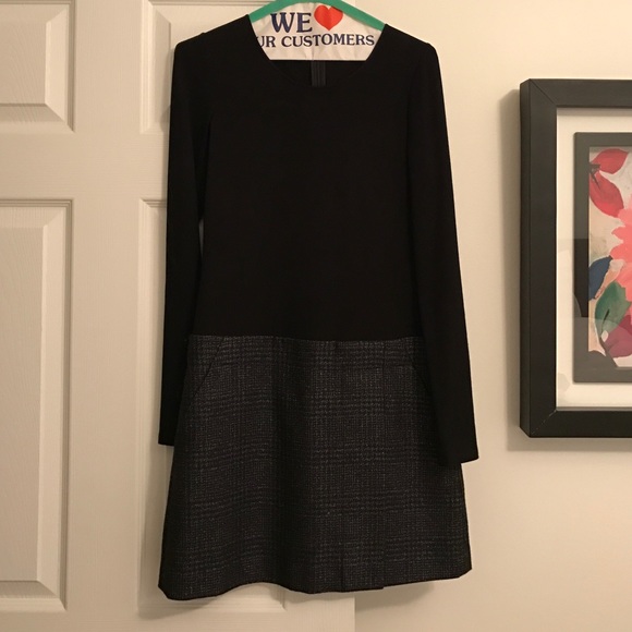 Theory wool mixed media shirt/skirt combined dress