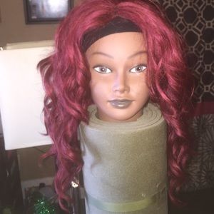 Rihanna Red lace wig