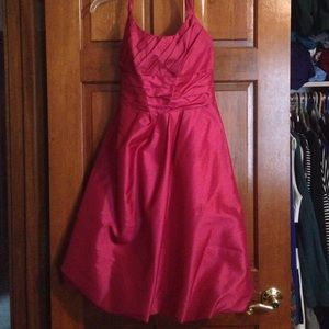Watermelon pink formal gown