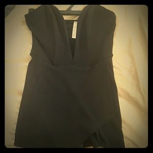 Plunging strapless romper