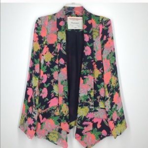 Anthropologie Cartonnier Botanic Blazer