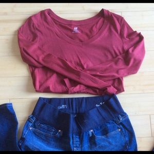 H&M Red Maternity Shirt