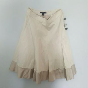 Beige A-line Skirt