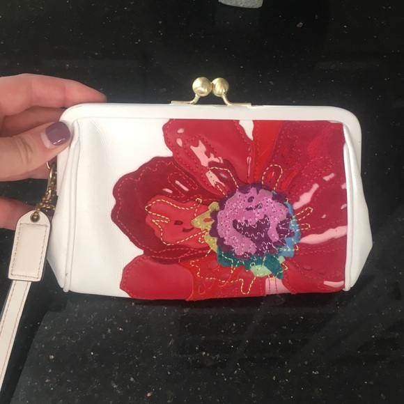 Coach Red Poppy Wristlet