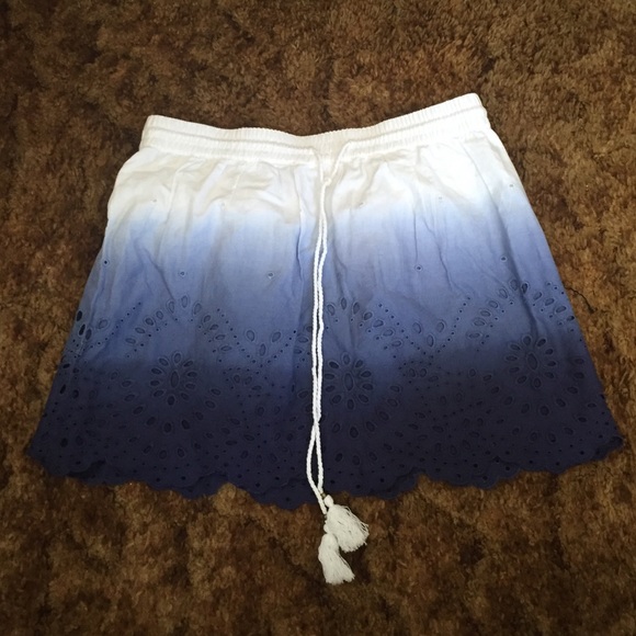 NWT Express Blue ombré eyelet skirt XS
