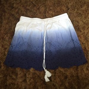 NWT Express Blue ombré eyelet skirt XS