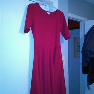 Xl lularoe nicole dress - beautiful rich red
