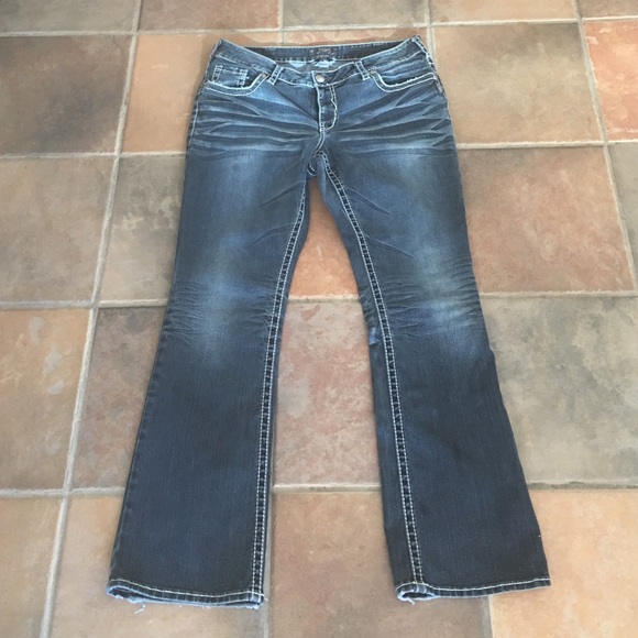 Silver Boot Cut Jeans