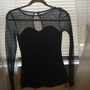 Sheer black top