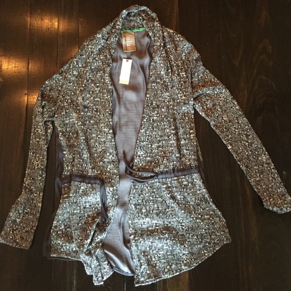 Anthropologie Dolan Knit Anorak Contrast Cardigan - Picture 2 of 4